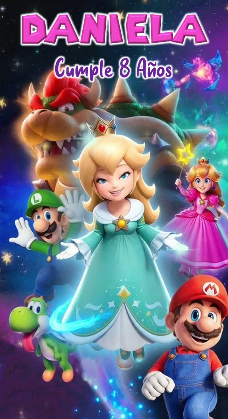 Mario Galaxy Princesa Rosalina 50 — Videoinvita