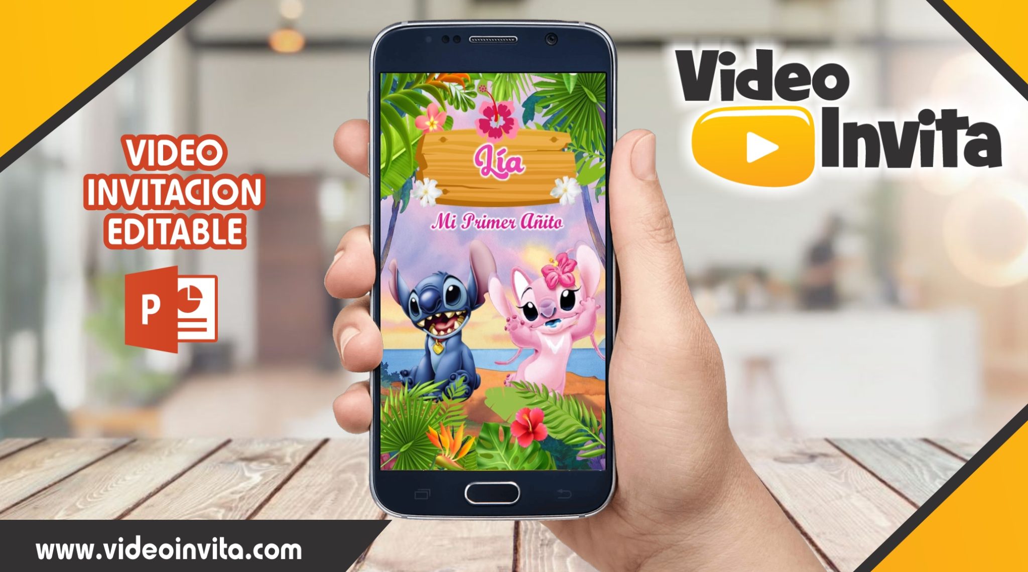 Video Invitaci N De Lilo Y Stitch Editable Video Invita