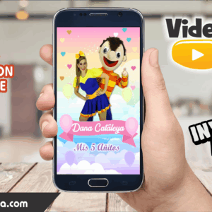 Video Invitación de Bely y Beto Pastel Editable