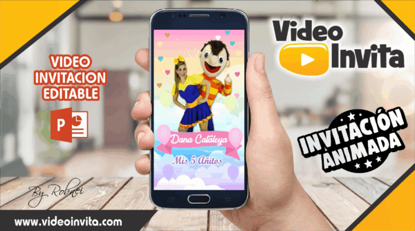 Video Invitación de Bely y Beto Pastel Editable