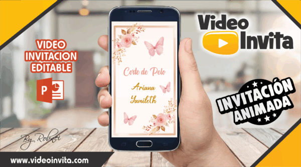 Video Invitación de Corte de Pelo Editable