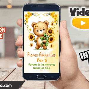 Video Invitación de Flores Amarillas Editable
