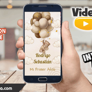 Video Invitación de Osito 2 Editable