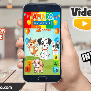 Video Invitación de Perritos Fiesta Editable