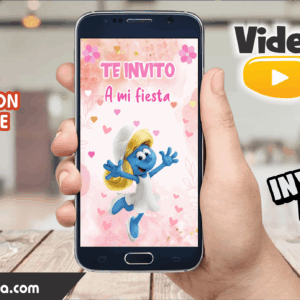 Video Invitación de Pitufina Editable