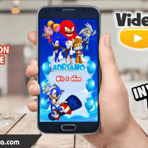 Video Invitación de  Sonic 2 Editable