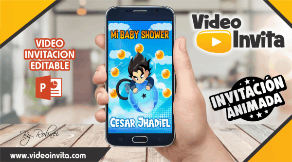 Video Invitación de Baby Shower Begueta Editable