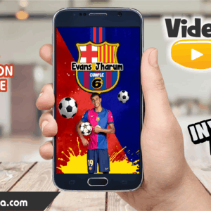 Video Invitación de Barcelona Lamine Yamal Editable
