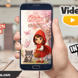 Video Invitación de Caperucita Roja Editable