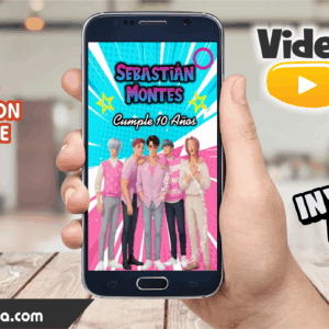 Video Invitación de Saja Boys Editable