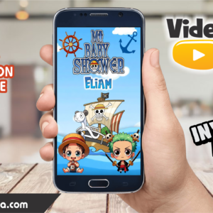 Video Invitación de Baby Shower One Piece Editable