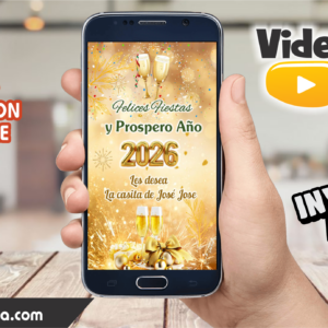 Video Invitación de Cena de Año Nuevo 2 Editable