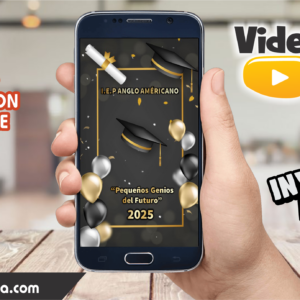 Video Invitación de Negro Dorado 2 Editable