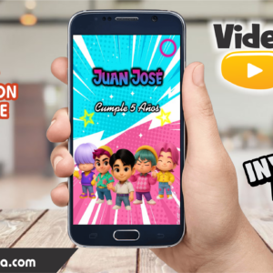 Video Invitación de Saja Boys Animado Editable