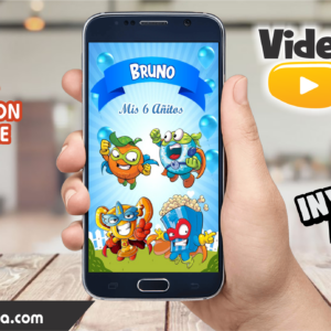 Video Invitación de Super Zing Editable