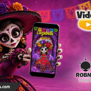Video Invitación de Catrina Animada con ia Editable