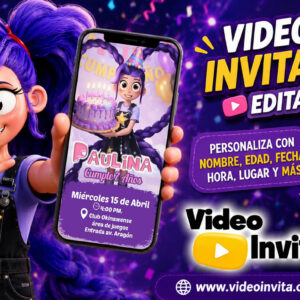 Video Invitación de Lily Poppy Playtime Animado con ia Editable