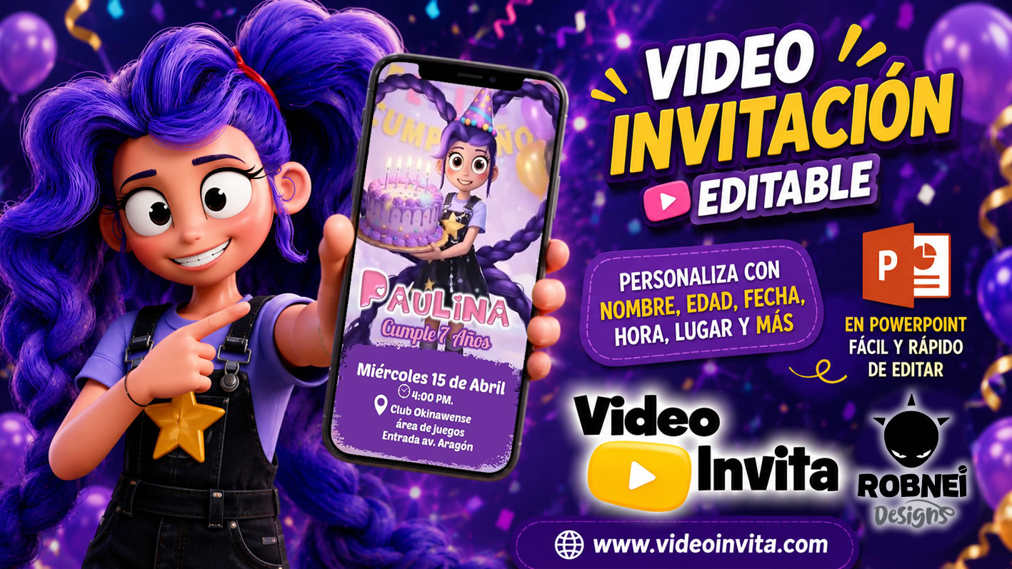 Video Invitación de Lily Poppy Playtime Animado con ia Editable