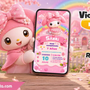 Video Invitación de My Melody con ia Editable